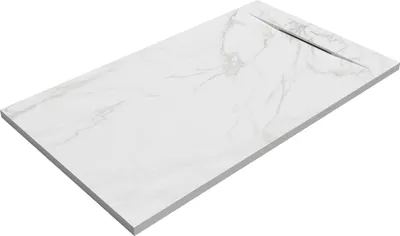 Produktbild von SANYCCES SIENA Rechteckige Duschwanne SanyDur Gel Coat 130 x 80 cm, Calacatta