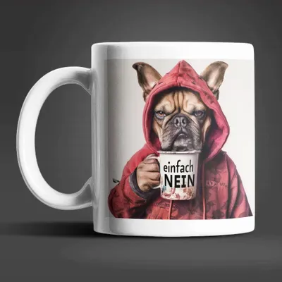Produktbild von Hund Bulldogge witzige Keramik Kaffeetasse Teetasse Tasse Geschenke