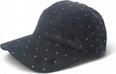 Produktbild von styleBREAKER Damen Baseball Cap mit Strass Nieten | 6-Panel Samt Basecap mit gebogenem Schirm | Verstellbare Einfarbige Kappe mit Klettverschluss 56-59 cm
