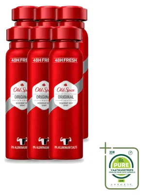 Produktbild von 6 x Old Spice Original Deospray - 150 ml - Großpackung - 6 Stücke