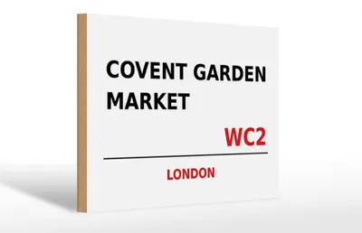 Produktbild von Holzschild London 30x20cm Covent Garden Market WC2