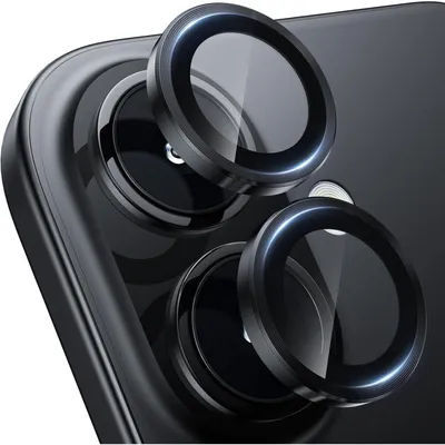 Produktbild von Kameraschutz für iPhone 17/16/16 Plus, 9H Härte, Kratzfest, Blasenfrei, HD Gehärtetes Metallglas, Titanium Schwarz