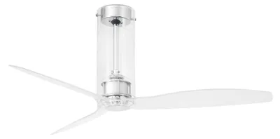 Obrázok produktu pre Energeticky úsporný stropný ventilátor s diaľkovým ovládaním Tube chrome 128 cm