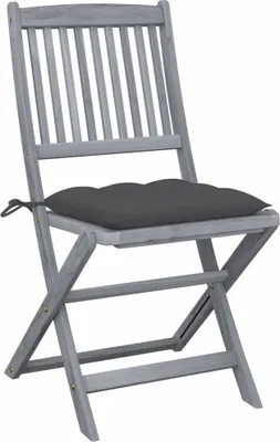 Produktbild von vidaXL Klappbare Gartenstühle 4 Stk. mit Kissen Massivholz Akazie