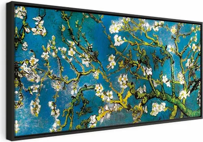 Produktbild von Italienischer Leinwand Leinwandbild - Blooming Almond (1 Part) Wide 100x50 cm Blumen b-C-0681-b-a