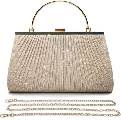 Produktbild von Pahajim Clutch Glitzer Abendtasche Damen Gold Elegante Brauttasche
