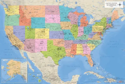 Obrázek produktu pro Mapa Plakát Mapa USA