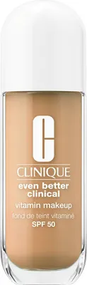 Produktbild von Clinique Even Better Clinical Vitamin Makeup SPF 50, Pumpenflasche, Flüssigkeit, Mischhaut, trockene Haut, normale Haut, ölige Haut, Empflindliche Haut, Aufhellend, Feuchtigkeitsspendend, Schutz, Glättend, Licht, Mittel, Kühl