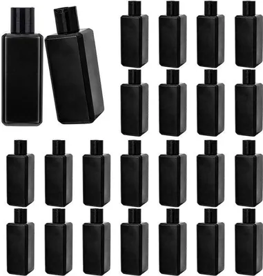 Produktbild von 25 Stück Knijpflessen, 200 ml - Schwarze Kunststoffflaschen