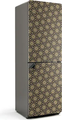 Obrázok produktu pre Geometrický kvetinový vzor - Magnetický kryt na chladničku - Magnetická fólia do kuchyne - Magnetická dekorácia na chladničku - Samolepiaca magnetická tabuľa - Magnetická fólia na dvere chladničky - 60x180 cm