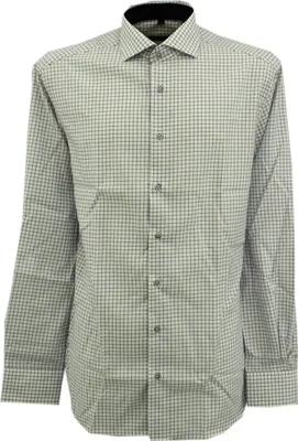 Produktbild von 30200 Eterna, ,  Herren langarm Hemd, Popeline, blau weiß kariert, 40