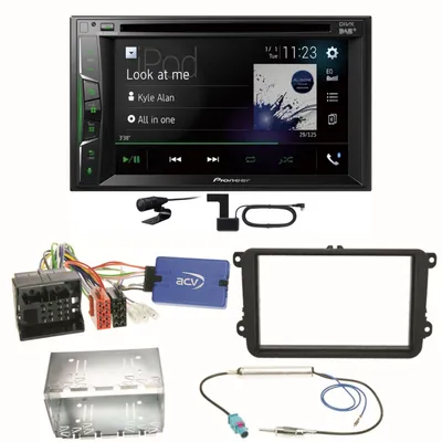 Produktbild von Pioneer AVH-A3200DAB Bluetooth DAB Einbauset für EOS Polo Caddy Amarok Scirocco