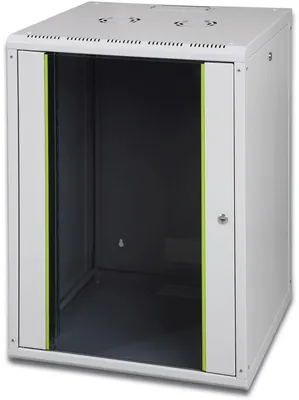 Produktbild von Digitus Wandgehäuse Unique Serie - 600x600 mm (BxT), Wandmontiertes Regal, 16U, 100 kg, 36 kg, Grau