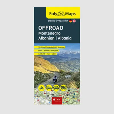 Obrázek produktu pro Folymaps Offroad Černá Hora a Albánie 12 – Jazyk: angličtina