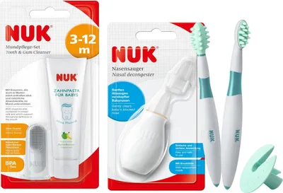 Produktbild von NUK Nasensauger + Zahn- & Mundpflege Set – 3-teilig