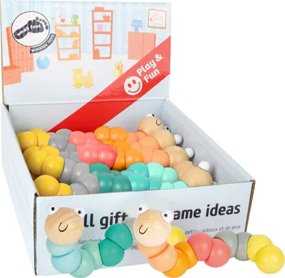 Produktbild von Small Foot Motorikspielzeug Raupe Pastell