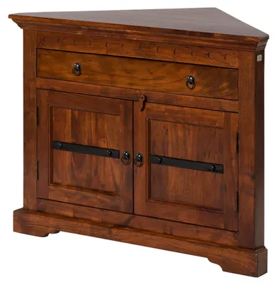 Immagine prodotto di MASSIVMOEBEL24 | OXFORD #50 Mobile angolare in legno di acacia - laccato / nougat 107x54x80