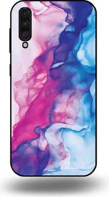 Produktbild von Smartphonica Telefon Fall geeignet für Samsung Galaxy A50s mit rosa blau Marmor Print - TPU Backcover Fall Rose blau Marmor Design