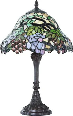Obrázek produktu pro Stolní lampa Clayre & Eef Tiffany Ø 30x48 cm Zelené modré sklo Ovoce