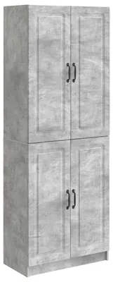 Image de vidaXL, ensemble de deux armoires, couleur gris béton, matériau bois
