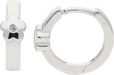 Produktbild von JuwelmaLux Creolen Blume Silber 925 mit Zirkonia JL10-06-2711