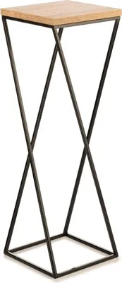 Produktbild von HowHomely Modern Pflanzenständer, Blumenhocker aus Metall Schwarz 70 cm Höhe - Blumenständer für das Haus