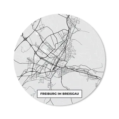 Produktbild von MuchoWow® Mauspad Mousepad Karte - Deutschland - Freiburg im Breisgau - Karte - Stadtplan 30x30 cm - Mousepads - Maus Mat - Pad - Mausunterlage - Tischunterlage - Schreibtischmatten