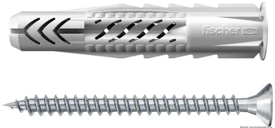 Produktbild von fischer Universaldübel UX 8 x 50 R S mit Rand und Schraube, 25 Stück