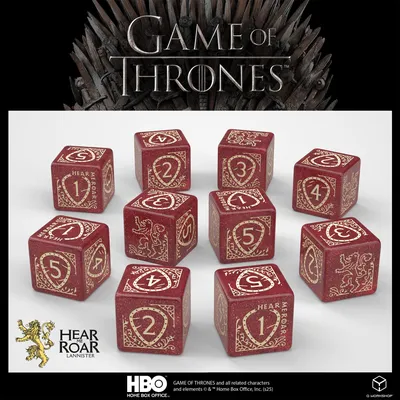 Image de Jeu de dés Game of Thrones Lannister 10xD6 (10)