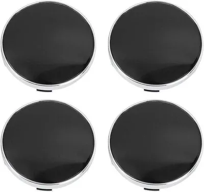 Image de Kit de capuchons de roue, 4 pièces, 60 mm, 5 clips, noir