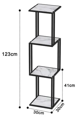 Produktbild von Blumenregal - Pflanzenständer aus Holz mit 4 Ebenen - Eckregal für mehrere Blumentöpfe - Für Balkon und Wohnzimmer - Weiß