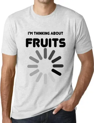 Produktbild von Herren Grafik T-Shirt Ich denke über Früchte nach – I'm Thinking About Fruits – Öko-Verantwortlich Vintage Jahrgang Kurzarm Lustige Druck Geburtstag