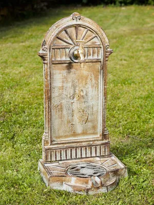 Produktbild von Standbrunnen 64cm Waschbecken 11kg Brunnen Eisen grün Wandbrunnen Antik-Stil