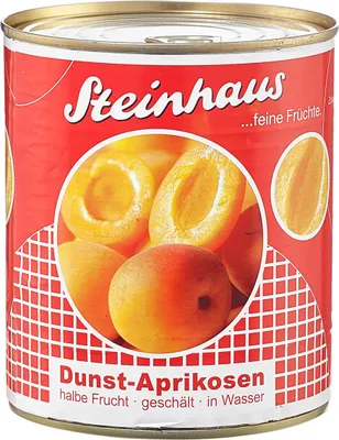 Produktbild von Steinhaus Dunst Aprikosen geschält halbe feine milde Frucht 850ml