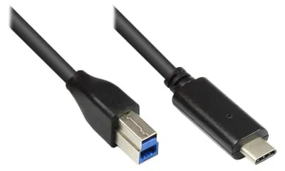 Zdjęcie produktu dla Alcasa 2810-CB018, 1,8 m, USB C, USB B, USB 3.2 Gen 2 (3.1 Gen 2), Męska/Męska, Czarny