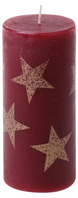 Produktbild von Stumpenkerze "Multistern" Altrot 150/68 mm