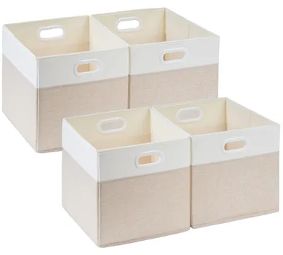Produktbild von Set mit 4 zusammenklappbaren Aufbewahrungsboxen, 33x38x33 cm, für Kinder