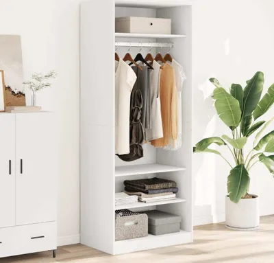 Produktbild von (Design 2026)Kleiderschrank - elegantes Design - Garderobenständer - Weiß 80x50x200cm Holzwerkstoff Promotion873287 - Kleiderschränke
