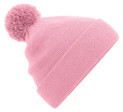 Image de Beechfield - Bonnet « Original » à pompon FK1628 (taille unique) (vieux rose)