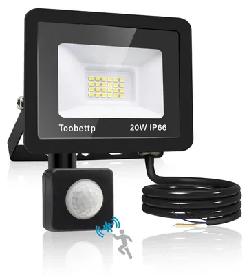 LED-Außenstrahler 20 W mit Bewegungsmelder, 6500 K, kaltweiß