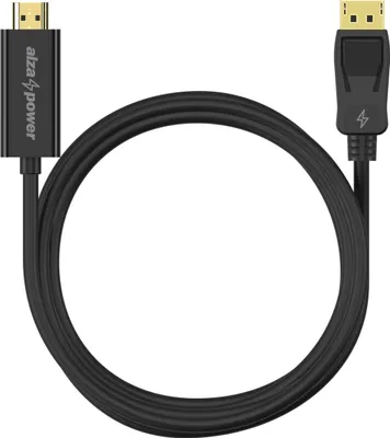 Zdjęcie produktu dla AlzaPower Core DisplayPort (M) do HDMI 4K (M) 2m czarny