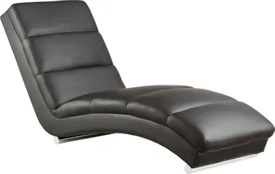 Produktbild von SalesFever Relaxliege | Bezug Kunstleder | Gestell Metall verchromt | B 60 x T 171 x H 81 cm | schwarz
