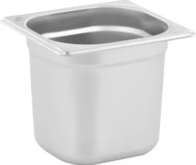 Zdjęcie produktu dla Pojemnik TECHNICA GN 1/6 150 mm wykonany ze stali nierdzewnej | Pojemnik gastronomiczny sztaplowany | Taca kuchenna ze stali nierdzewnej | Odporny na temperaturę -40 °C do 300 °C | Gastronorm