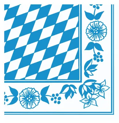 Produktbild von 12x Dunisoft®-Serviette 40 x 40 cm Bayernraute | Packung (60 Stück)