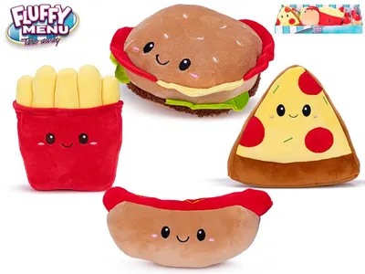 Produktbild von Fluffy Menu Fast Food Food Plüsch 23cm, KI-generiertes Bild