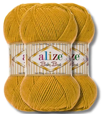 Produktbild von Alize 3x 100g Baby Best Wolle, Antipilling, Uni, Häkeln, Stricken (281)