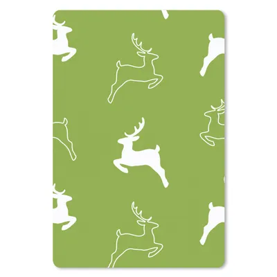 Produktbild von MuchoWow® Mauspad Mousepad Hirsche - Grün - Muster 18x27 cm - Mousepads - Maus Mat - Pad - Mausunterlage