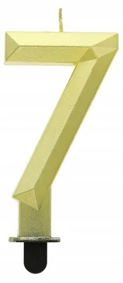 Produktbild von GoDan Geburtstagskerze Goldene Zahl 7