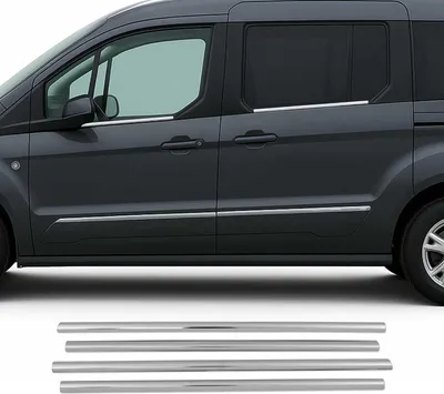 Immagine prodotto di Modanature per finestre per Ford Connect 2014-2021 in acciaio inox cromato 4pcs