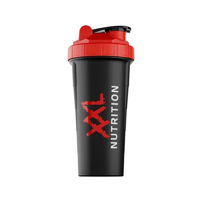 Produktbild von Shaker – Mixbecher, BPA- und DEHP-frei – Schwarz/Rot – 1 Stück (800 ml)